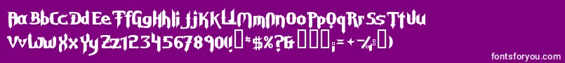 Шрифт GRAVD    – белые шрифты на фиолетовом фоне