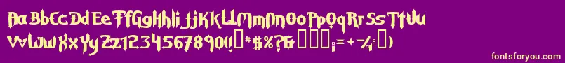 GRAVD    Font – Yellow Fonts on Purple Background