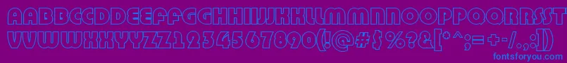 Bighau9 Font – Blue Fonts on Purple Background