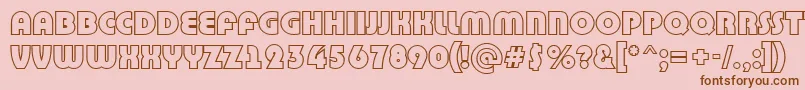 Bighau9 Font – Brown Fonts on Pink Background