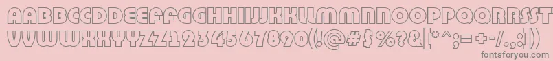 Bighau9 Font – Gray Fonts on Pink Background