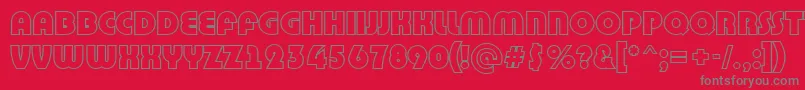 Bighau9 Font – Gray Fonts on Red Background