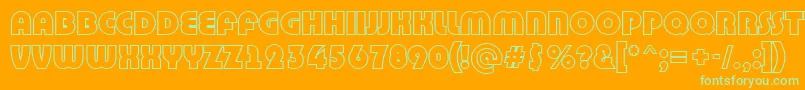 Bighau9 Font – Green Fonts on Orange Background