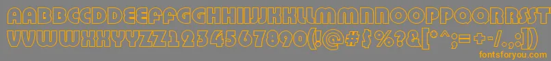 Bighau9 Font – Orange Fonts on Gray Background