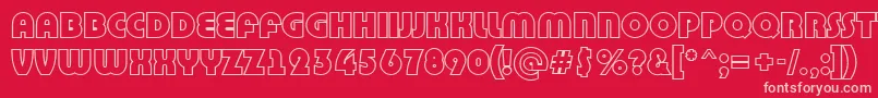 Bighau9 Font – Pink Fonts on Red Background