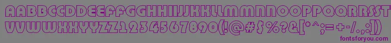 Bighau9 Font – Purple Fonts on Gray Background