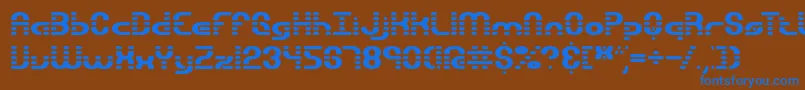 フォントgraviseg – 茶色の背景に青い文字