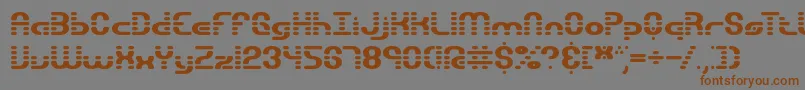 フォントgraviseg – 茶色の文字が灰色の背景にあります。