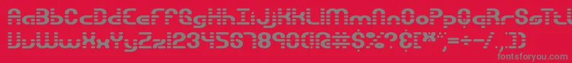 graviseg Font – Gray Fonts on Red Background