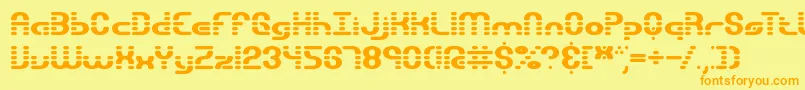 graviseg Font – Orange Fonts on Yellow Background