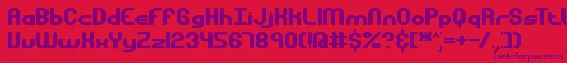 gravitat Font – Purple Fonts on Red Background