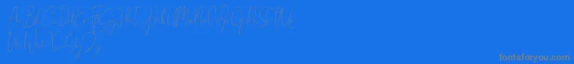Шрифт Gravity Handwritten – серые шрифты на синем фоне
