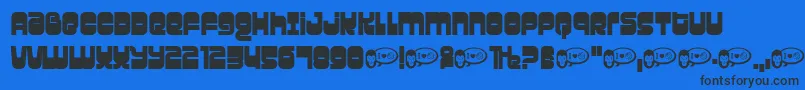 Gravity Font – Black Fonts on Blue Background