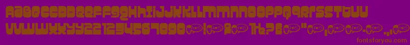 Gravity Font – Brown Fonts on Purple Background