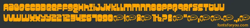 Gravity Font – Orange Fonts on Black Background