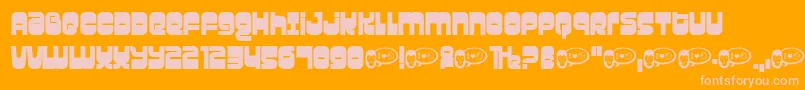 Gravity Font – Pink Fonts on Orange Background