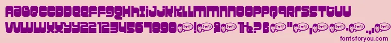 Gravity Font – Purple Fonts on Pink Background