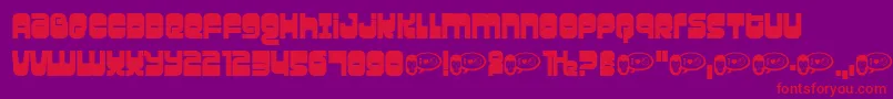 Gravity Font – Red Fonts on Purple Background