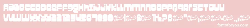 Gravity Font – White Fonts on Pink Background