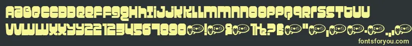 Gravity Font – Yellow Fonts on Black Background