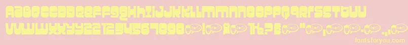 Gravity Font – Yellow Fonts on Pink Background