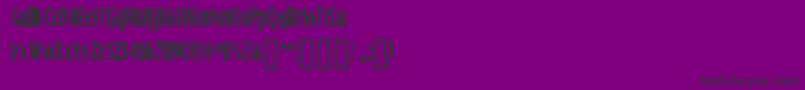 フォントGRAVS    – 紫の背景に黒い文字