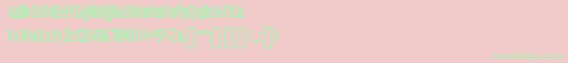 フォントGRAVS    – ピンクの背景に緑の文字