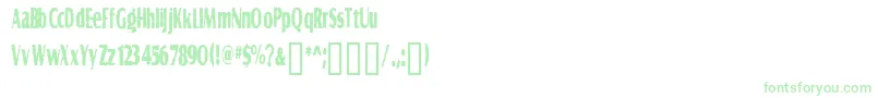 フォントGRAVS    – 白い背景に緑のフォント