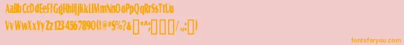 GRAVS    Font – Orange Fonts on Pink Background