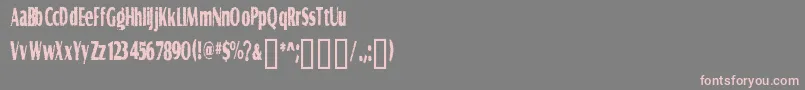 フォントGRAVS    – 灰色の背景にピンクのフォント