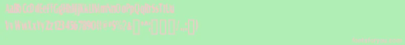 フォントGRAVS    – 緑の背景にピンクのフォント