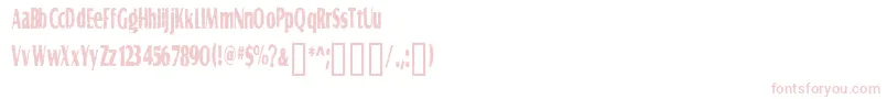 フォントGRAVS    – 白い背景にピンクのフォント