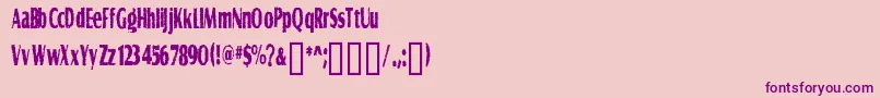 GRAVS   -fontti – violetit fontit vaaleanpunaisella taustalla