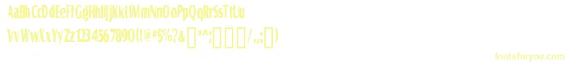 フォントGRAVS    – 白い背景に黄色の文字