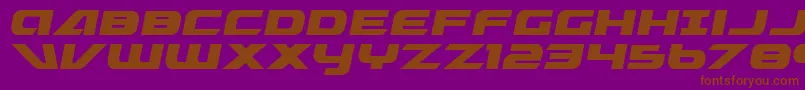 graymalkin-Schriftart – Braune Schriften auf violettem Hintergrund