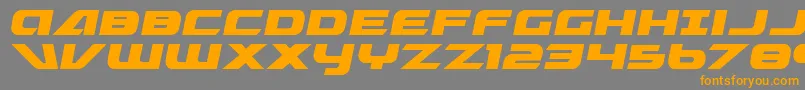 Czcionka graymalkin – pomarańczowe czcionki na szarym tle