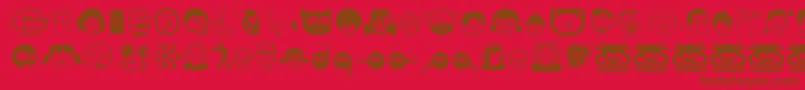 GREAH    Font – Brown Fonts on Red Background