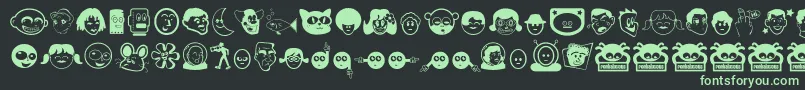 GREAH    Font – Green Fonts on Black Background