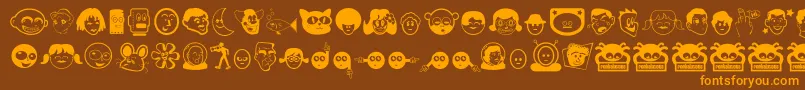 GREAH    Font – Orange Fonts on Brown Background