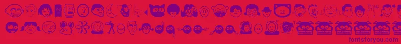 GREAH    Font – Purple Fonts on Red Background