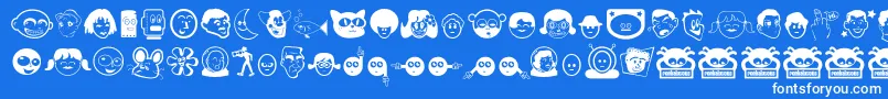 GREAH    Font – White Fonts on Blue Background