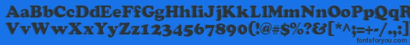 grease   Font – Black Fonts on Blue Background