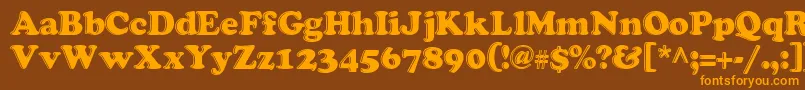 grease   Font – Orange Fonts on Brown Background