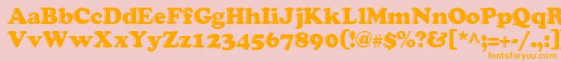 grease   Font – Orange Fonts on Pink Background