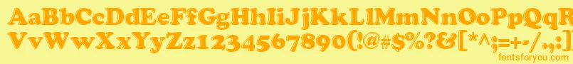 grease   Font – Orange Fonts on Yellow Background