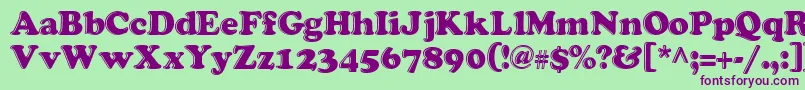 grease   Font – Purple Fonts on Green Background