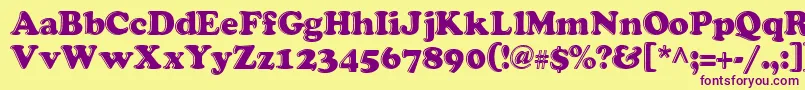 grease   Font – Purple Fonts on Yellow Background