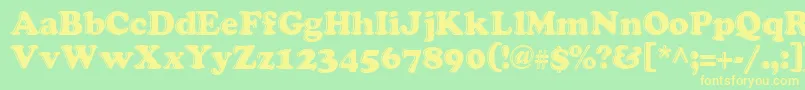 grease   Font – Yellow Fonts on Green Background