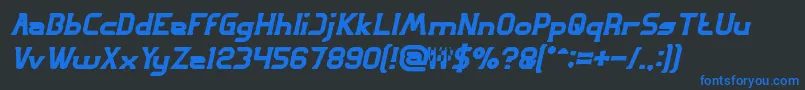 GREAT ADVENTURE Bold Italic Font – Blue Fonts on Black Background