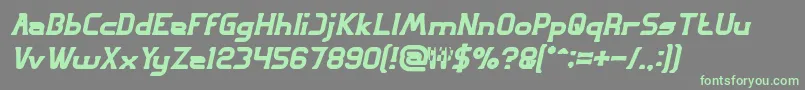GREAT ADVENTURE Bold Italic Font – Green Fonts on Gray Background